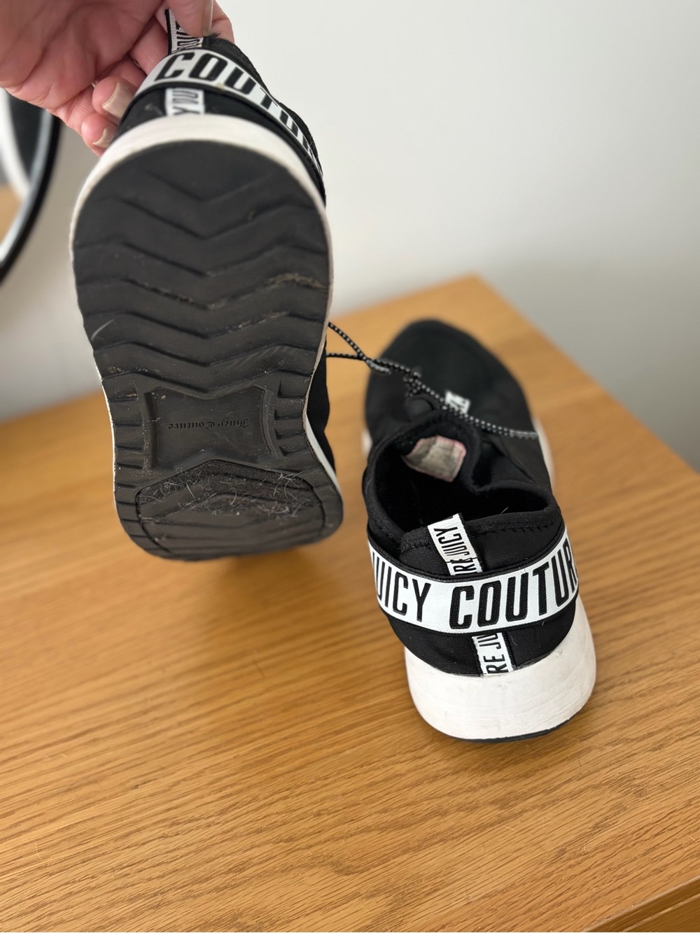 Juicy Couture Black and White Slip-On Women’s Sneakers